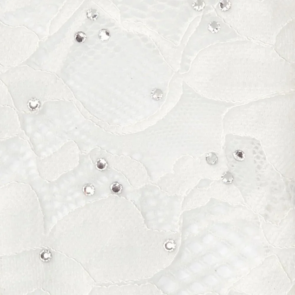 VICTORIA'S SECRET Sequined‎ White Lace Gloves